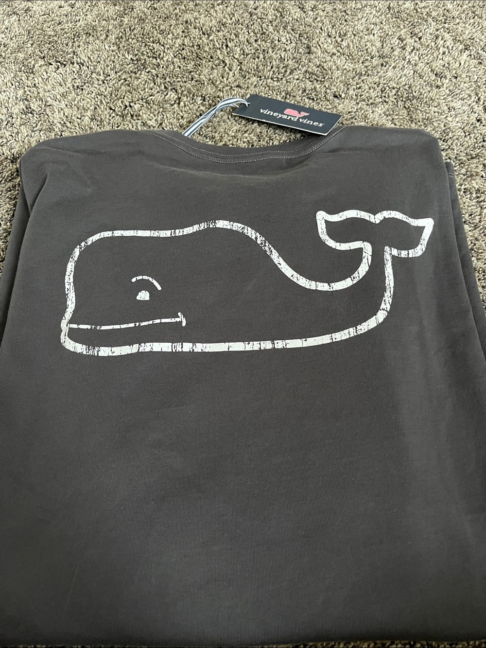 Vineyard Vines Evening sky/gray-Long Sleeve Tee with White Whale Logo!  New. XXL